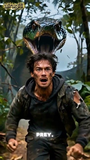 The hungry python is trying to capture its prey due to extreme hunger. #snake