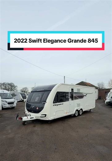 Introducing the 2022 Swift Elegance Grande 845 — designed for effortless, high-end caravan living. This flagship twin-axle model offers an expansive layout with a spacious island bed, ideal for longer stays and year-round touring. Key features include: • ALDE wet central heating and underfloor heating • Full-width end washroom with separate shower • Panoramic sunroof and large windows for a bright, airy interior • Premium kitchen with Thetford oven, microwave, and large fridge freezer • Dedicate