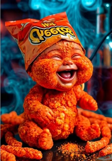 Hot cheetos Eating ASMR 🤯 Which fruit next? 👇 #aiasmr #satisfyingvideo #eating #ASMR #fyp