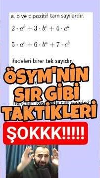 OSYM's secret tactics, odd and even numbers, OSYM logic, basic mathematics #yks #kpss #tyt