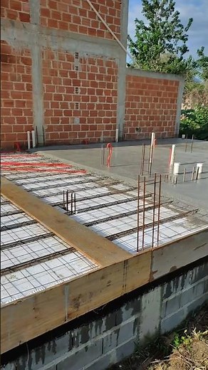 Foundation for a two-story house, concrete slab pouring #construction #bricklayer #engineering