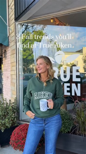 Three fall trends we’re loving this season at True Aiken 🍁✨ From cozy layers and warm neutrals to chic accessories that show off your Aiken, South Carolina style — we’ve got everything you need to feel cute, comfy, and on trend all season long 🤎 Whether you’re shopping for weekend looks, local gifts, or the perfect outfit for your next downtown stroll, our fall collection has you covered. 🛍️ Stop by True Aiken or tap the link in bio to shop the latest arrivals before they’re gone! 🍂 What’s y