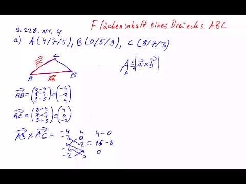 Fläche Dreieck - Vektorprodukt