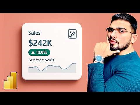 Stop Using Boring KPI Visual in Power BI! (Better KPI Design Tutorial)