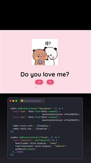 Surprise him or her with this site 😉 . Web Page Creation #fyp #viral #proposal #fypシ #code