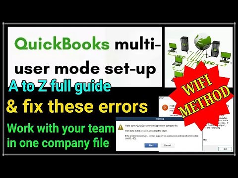 A to Z - QuickBooks multi user mode WIFI Network | QB multi user mode | Setup Multi User Mode in QB