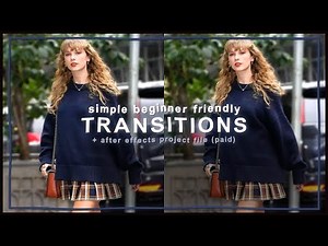 simple and beginner friendly transitions tutorial - after effects tutorial | klqvsluv