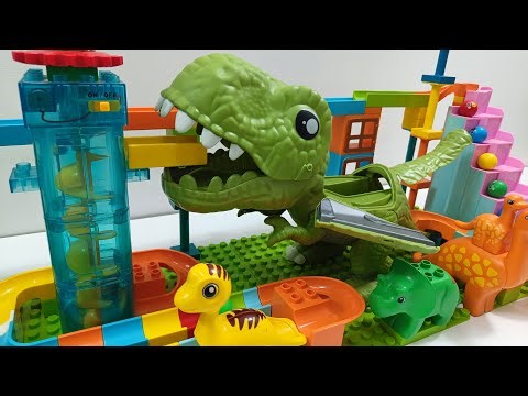 Satisfying Marble Run Marble Race | Epic Dino Adventure