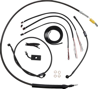 La Choppers Cable Kit- Quick Connect 18" 20" Ape Hanger Handlebars size Midnight - LA-8155KT2-19M
