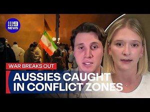 'Staying positive: How Aussies caught in conflict are reacting | 9 News Australia