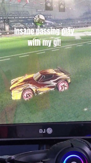 Insane passing play with my gf! #rl #rocket league