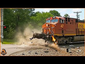 Tragic ! 40 Terrifying Moments When Animals Collide With Trains & Trucks