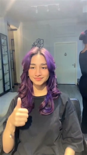 Purple to Burgundy: Bold Hair Color Transformation