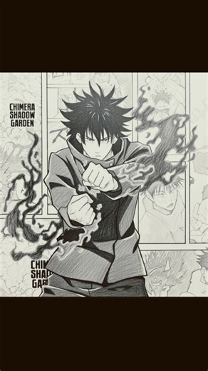 Drawing Megumi, Not the main character… but still stealing the scene.#anime #animeeart