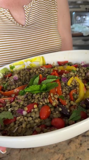 23K views · 520 reactions | LENTIL SALAD綾Ingredients: 1lb lentil 1...