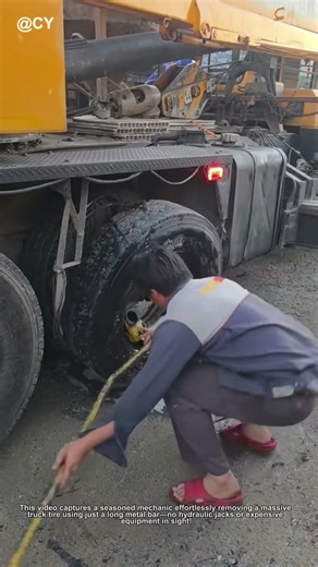 "Genius Trick to Remove Truck Tires FAST! 🌾 (No Fancy Tools Needed)"