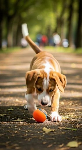 Puppy Playing With Ball Adorable Video Watch This Cutest Playtime #puppy #dogs #cute
