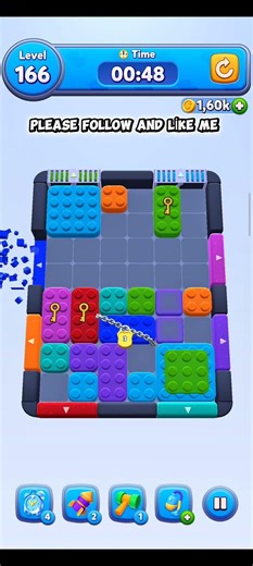 Colorblockjam Level 166 #colorblockjam#suspense#oddlysatisfying#relaxingvideo#gamingreels#short