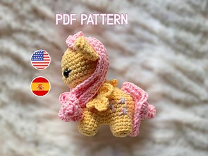 Amigurumi Pony Base Crochet Pattern – Horse, Unicorn, Winged Pony, Pegasus, Alicorn – Digital PDF Pattern - Etsy