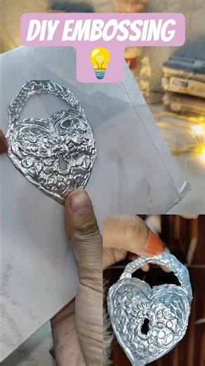 Diy Alluminium Embossing|Metal embossing #craft #metal #diy #art #diy #handmade #decor #home