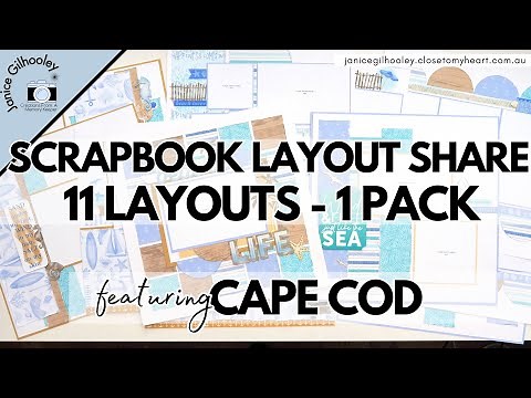 Scrapbook Layout Share | 11 Layouts | Cape Cod Collection