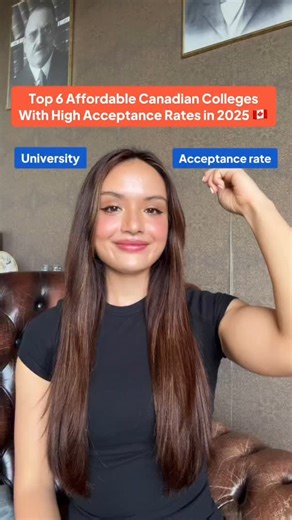 Top 6 Affordable Canadian Colleges in 2025! 💵 High acceptance rates low tuitions = your study abroad dream 💥 🌍 Explore your options with Bachelorsportal / Mastersportal 🔎 Src: University Living #studyincanada #affordablecollege #university #internationalstudent #studyabroad #Bachelorsportal #Mastersportal #Studyportals #acceptancerate | Studyportals