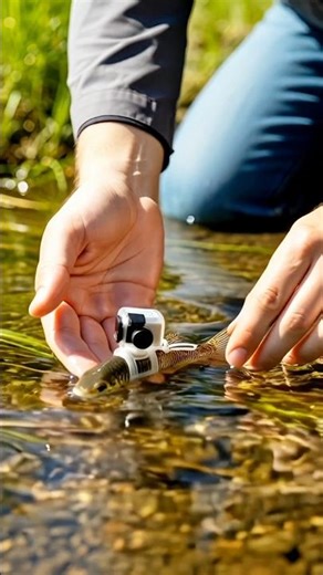 Real POV: Micro Camera Mounted on a Zebrafish Exploring Underwater Life