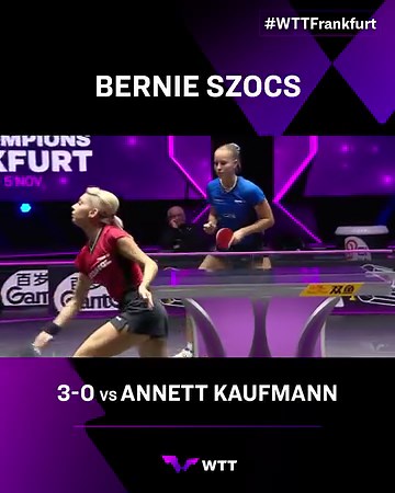 88K views · 3.4K reactions | Ruthless 女 Bernie Szocs cruises past Annett Kaufmann in straight games, setting up an intriguing Round of 16 clash against Chen Meng next  #WTTFrankfurt #WTTChampions #PingPong #TableTennis | World Table Tennis | Facebook