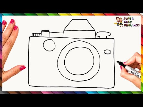 How To Draw A Photo Camera Step By Step 📷 Photo Camera Drawing Easy