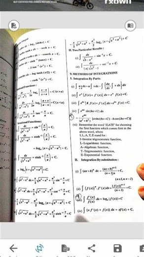some indefinite integrals basics formulae
