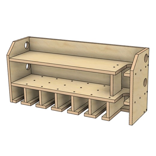 7-slot Cordless Power Tool Storage Shelf Woodworking Plans (PDF) - Etsy