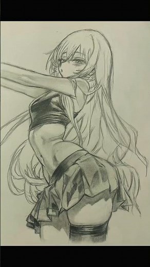 Anime Mädchen zeichnen progress #drawing #zeichnen