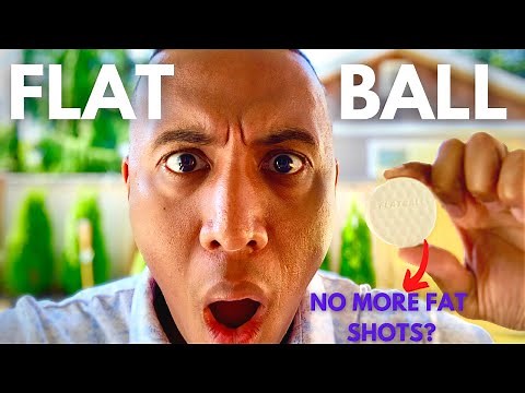 A FLAT GOLF BALL WILL HELP HIT IRON SHOTS BETTER? | Flatball Golf Swing Training Aid Review