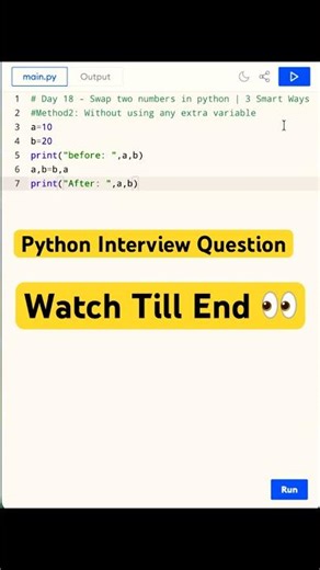 Swap Two Numbers in Python 😱 | 3 Easy Tricks #Shorts #python #pythonshorts #coding #programming