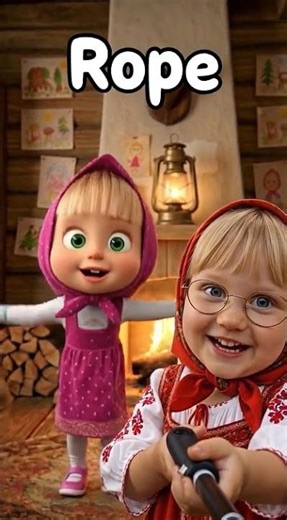 Misha's vlogs:Masha plays jumping rope