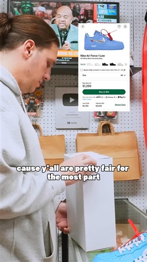 @topshelfkicks on Instagram: "Locked in a wild deal on the Off-White MCA AF1’s, blue grails don’t come easy! Shop our latest finds on eBay and don’t miss the new drops on YouTube — link in bio!!🥶 . . . #newjersey #topshelfkicks #reseller #reselling #smallbusiness #sneakerhead #jordan #nike #offwhite #virgil #virgilablohoffwhite #offwhitenike #airforce1 #negotiation"