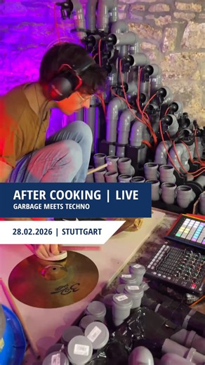⚡ AFTER COOKING – TECHNO MEETS GARBAGE LIVE! Er macht Beats aus Schrott – und bringt die Clubs zum Beben! 🥡 Eimer, Pfannen, Metall, Mikrofone & Live-DJ-Tools – AFTER COOKING verwandelt Garbage in pure Club-Energie. 🎛️ Was als Straßen-Performance begann, wurde zum viralen Phänomen mit Millionen Views. 🤯 Erlebe eine Show voller Techno, Wahnsinn und purer Energie! 🎵 📍 Stuttgart | Kulturquartier Proton 📅 Samstag, 28.02.2026 | 20:00 Uhr 🎟️ Tickets jetzt sichern – bevor alles weggetrommelt ist.