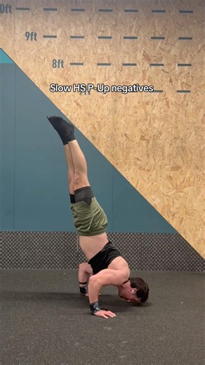 Slow negatives to level up handstand push ups