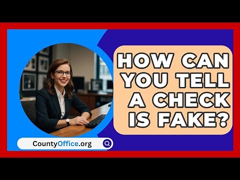 How Can You Tell A Check Is Fake? - CountyOffice.org