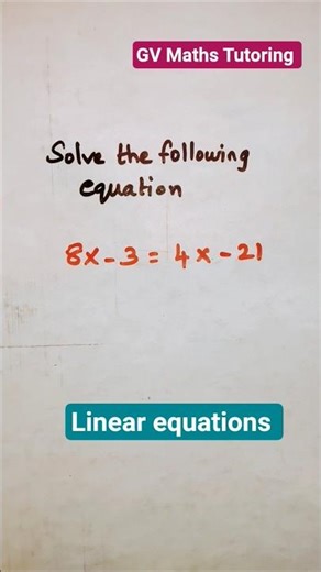 solving linear equations #shorts #maths #linearequations #linear #algebra #mathstricks #mathematics