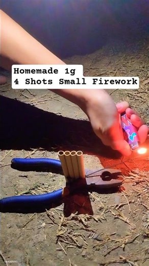 Homemade Small Fireworks 4 shots #fireworks #small #pyrotechnics