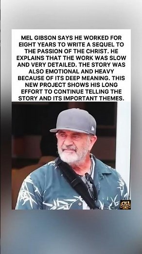 Mel Gibson’s Passion Sequel After 8 Years💯💫#MelGibson #PassionOfTheChrist #shorts