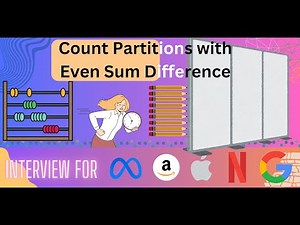 Count Partitions with Even Sum Difference Leetcode 3432