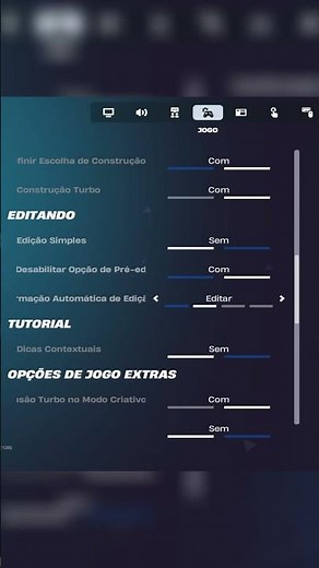 Essas 3 CONFIGURAÇÕES vão FAZER você melhorar a sua CONStruCão e Edição no Fortnite