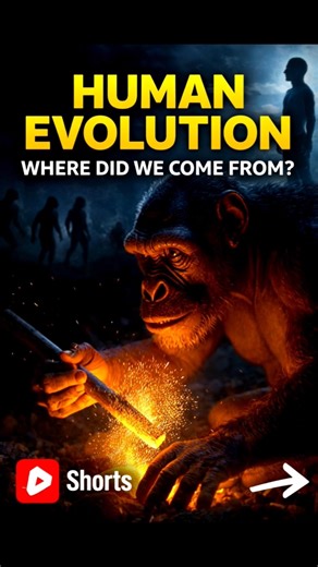 How Humans Evolved?🐒 | #historyfacts #knowledge #science #shorts#aivideo #knowledge #archaeological