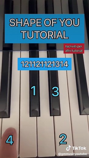 Easy Piano Tutorial for Shape of You