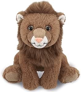 DolliBu Plush Lion Stuffed Animal - Soft Huggable Squat Lion, Adorable Playtime Lion Zoo Plush, Cute Wildlife Safari Cuddle Gift, Super Soft Plush Doll Toy for Kids & Adults - 8 Inches