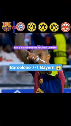 👹Last 5 match Barcelona vs Club in Germany