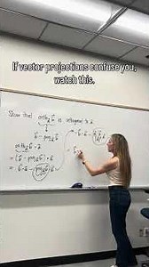 Vector Projections Proof in 60 Seconds | Calc 3 & Linear Algebra