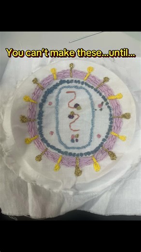 Learning to embroider! My favorite time of the year! #artmeetsscience #micro #teachersoftiktok